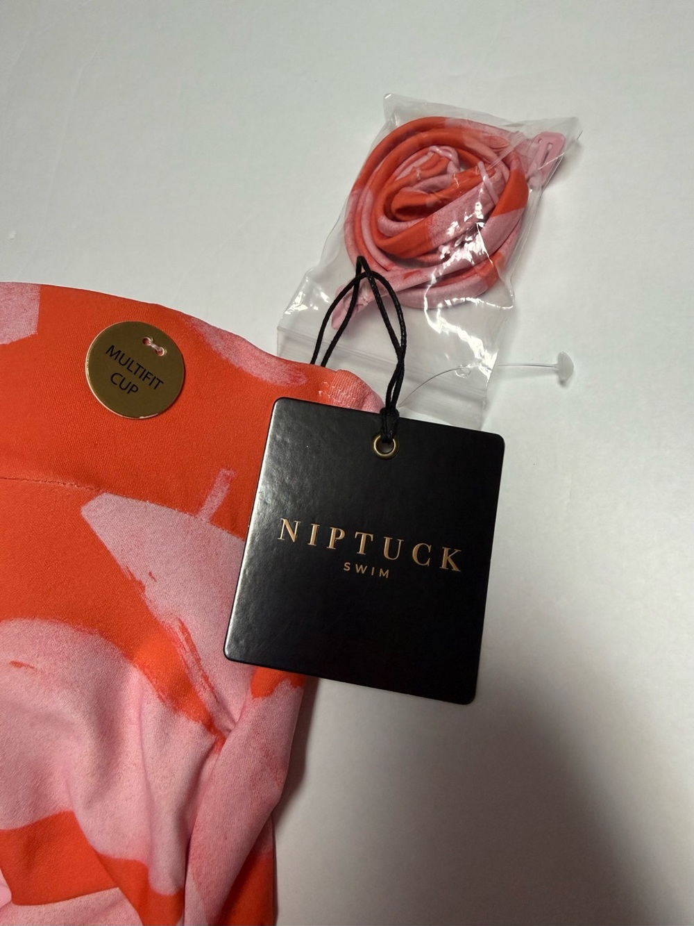 NWT Niptuck Floral One-Piece Swimsuit in Orange & Pink floral women’s size 10 - Picture 7 of 10
